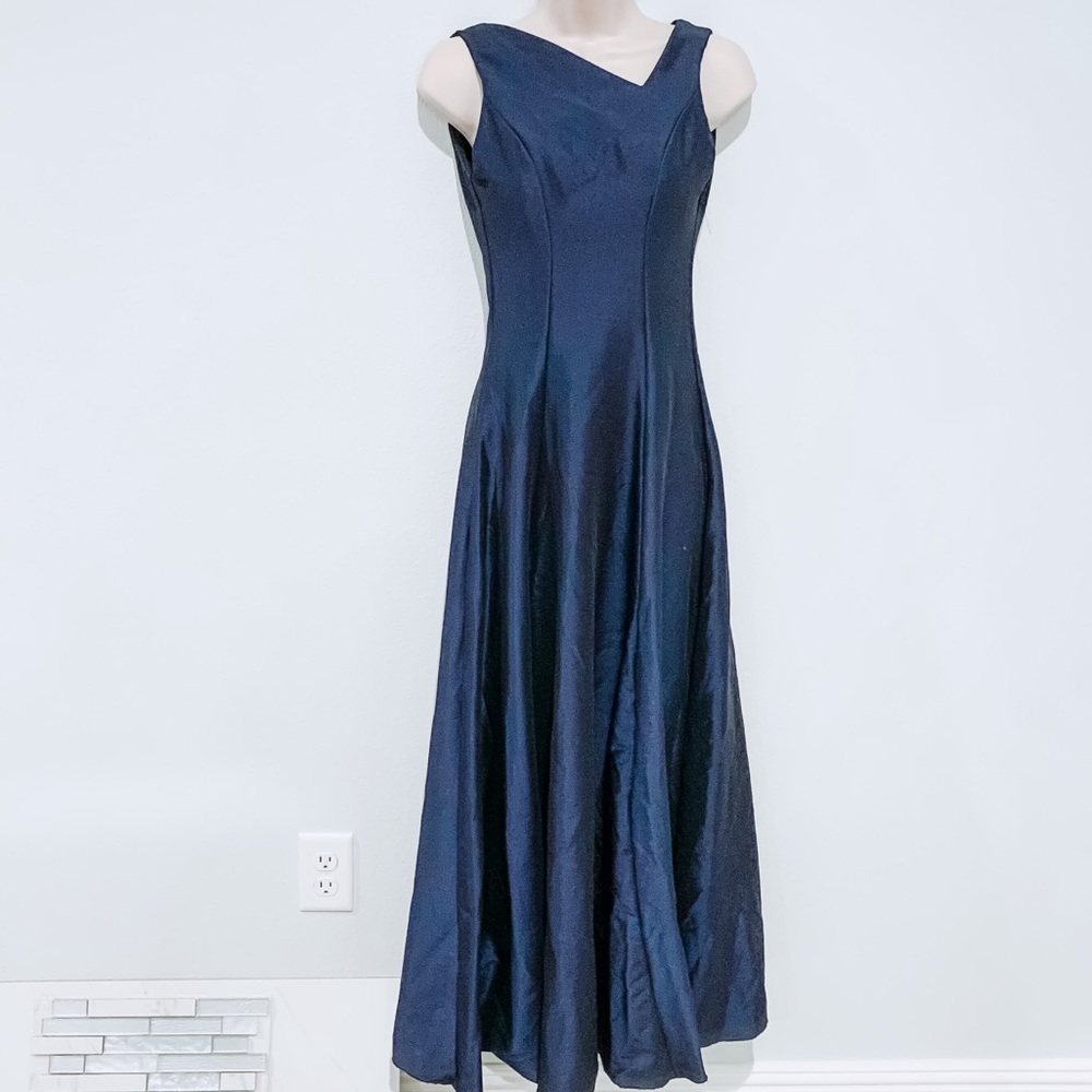 Long blue evening gown